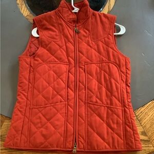 Ralph Lauren Quilted Sleeveless Vest in Brick Red